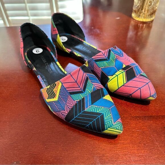 Jenni Kayne Geometric Flats Size 6 - Picture 1 of 9